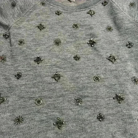 J. Crew Snowflake Sweater Charcoal Gray Size: S - Picture 3 of 5